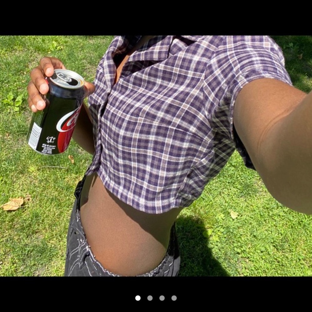 Vivian Top in Purple from Brandy Melville Crop Top